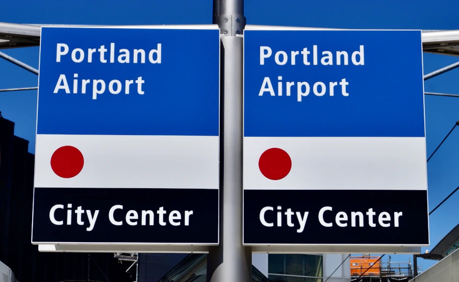 Portland Airport (PDX) is the busiest airport in Oregon, United States.